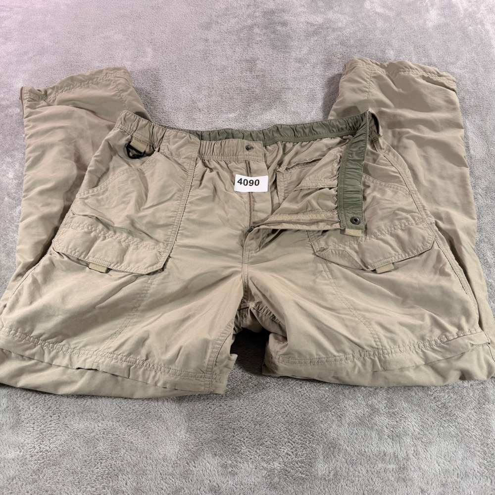 L.L. Bean Convertible Hiking Pants Mens 38x32 Tan Cargo Zip Off OAVG6